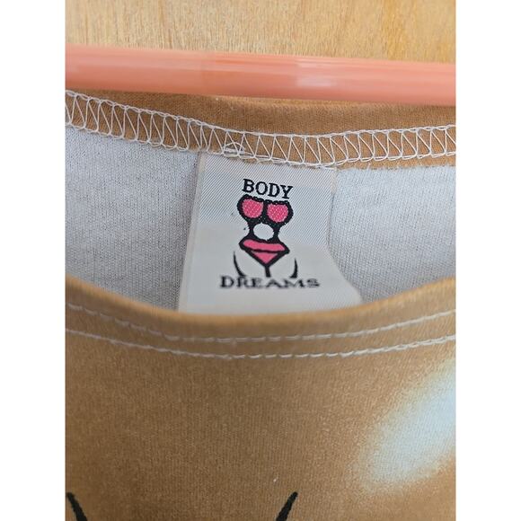 Vtg Body Dreams Swimsuit Bikini Cover Up Shirt OSFM 90s USA - Picture 2 of 5